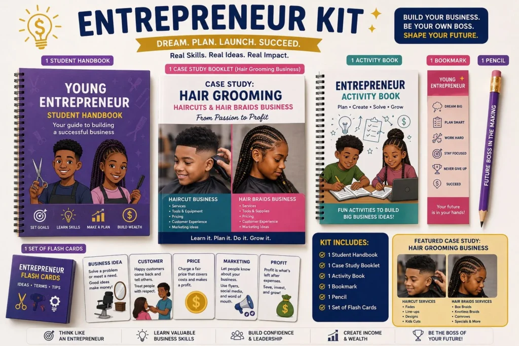 Futurio Learning Young Entrepreneur Kit — leadership and entrepreneurship activity guide