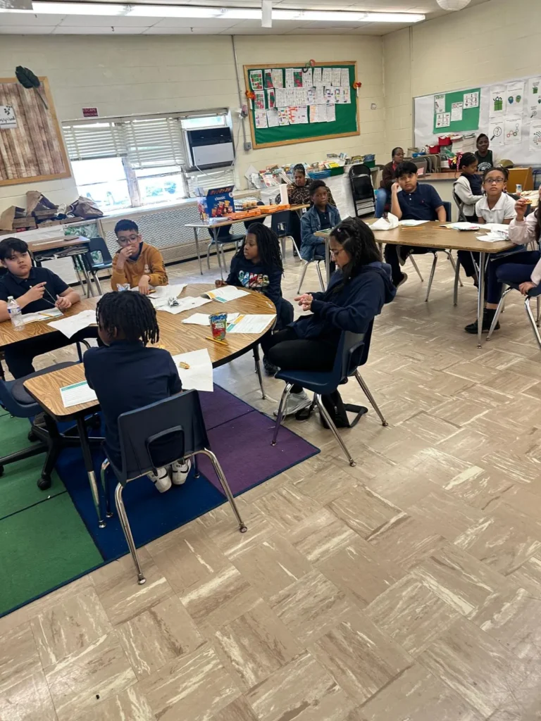 Students engaged in a Futurio Learning workshop activity, Maryland